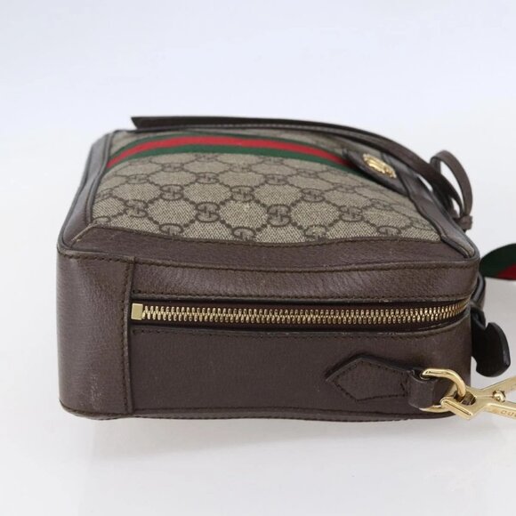 GUCCI Ophidia GG Supreme Web Sherry Line Bag PVC Beige 550622 Auth 149185 - Picture 3 of 16